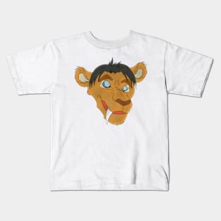 Anthro lion face Kids T-Shirt